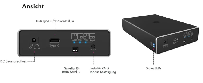 RaidSonic Icy Box IB-RD2253-C31, USB-C 3.1