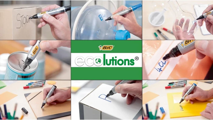 BIC Marking 2000 ECOlutions Permanentmarker Rundspitze 1.7mm schwarz/blau/rot/grün, 4er-Set, Box