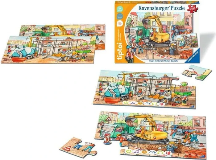 Ravensburger tiptoi Puzzle: Puzzle für kleine Entdecker: Baustelle