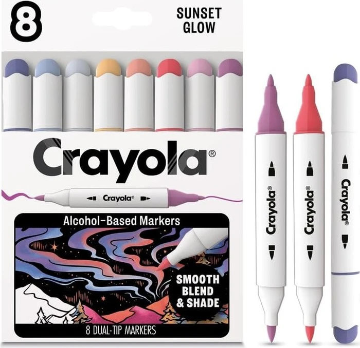 Crayola Art Markers Sunset Glow sortiert, 8er-Set