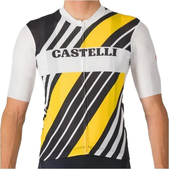 Castelli Heritage Trikot kurzarm schwarz/weiß/gelb (Herren)