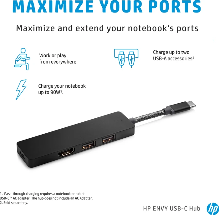 HP ENVY USB-C Hub, USB-C 3.0 [Stecker]
