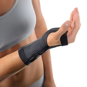 Bort Medical Handgelenkstütze mit Alu-Schiene links Größe L schwarz, 1 Stück