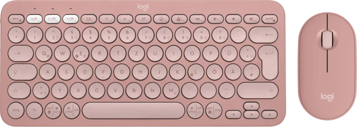 Logitech Pebble 2 Combo rosa, Logi Bolt, USB/Bluetooth, DE