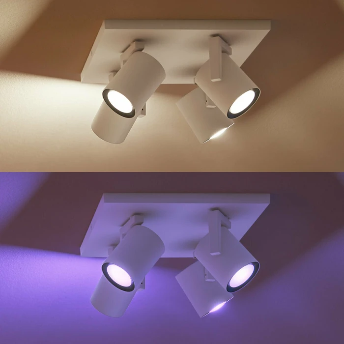 Philips Hue White and Color Ambiance Argenta Spot 4-flammig weiß