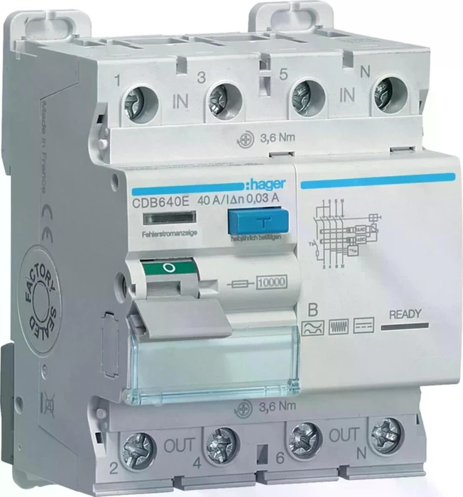 Hager FI-Schutzschalter (CDB640E)