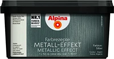 Alpina Farben Farbrezepte Innenfarbe metall-effekt silber, 1l