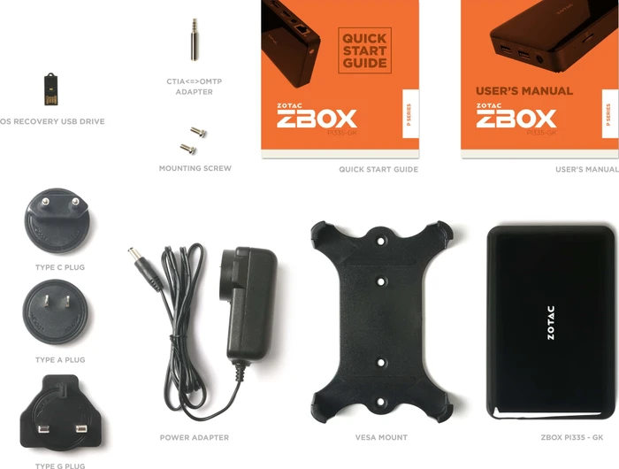 Zotac ZBOX PI335 pico Gemini Lake, Celeron N4100, 4GB RAM, 32GB Flash