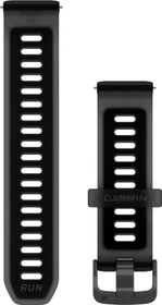 Garmin Schnellwechsel Ersatzarmband 20mm Silikon translucent black/black with slate hardware
