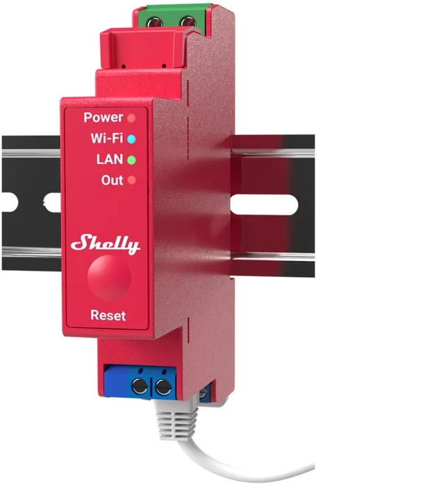 Shelly Pro 1PM, DIN-Schienen-Schaltmodul mit Strommessfunktion, 1-Kanal, Schaltaktor