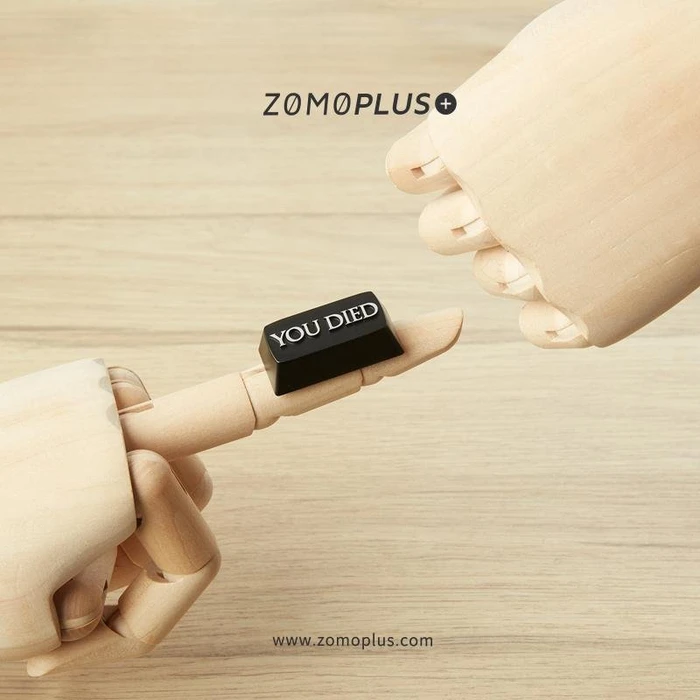 Zomoplus Keycap YOU DIED, Aluminium, silber/schwarz, 1 Taste