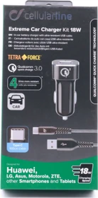 Cellularline Extreme Car Charger Kit 18W USB-C