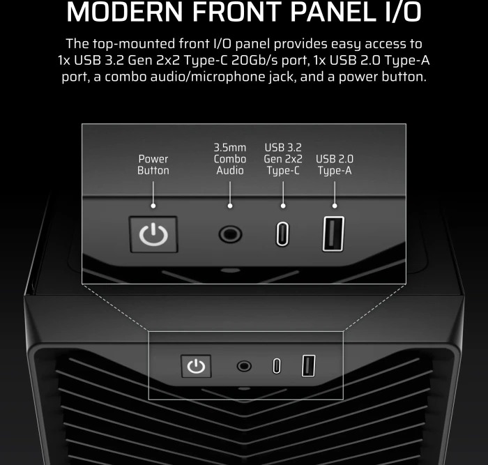 Corsair 3200D RS, schwarz, Glasfenster