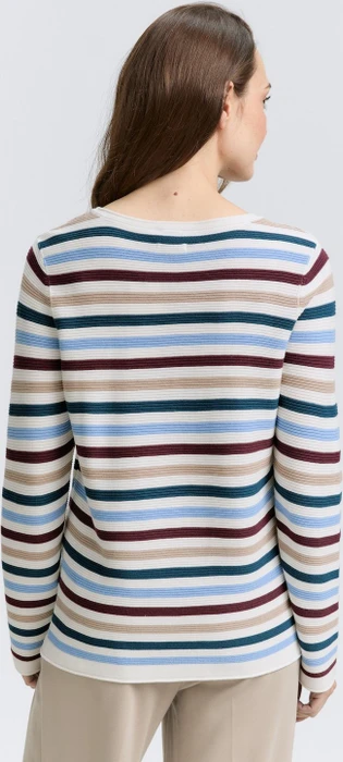 Tom Tailor Rundhalsausschnitt Strickpullover teal colored ottoman knit (Damen)