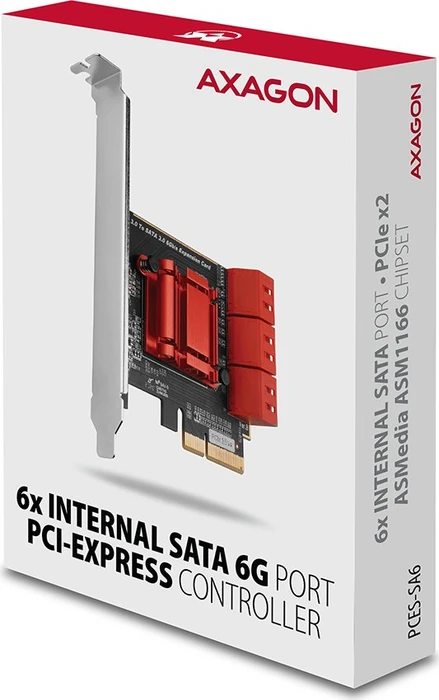 Axagon 6x SATA 6Gb/s, PCIe 3.0 x4