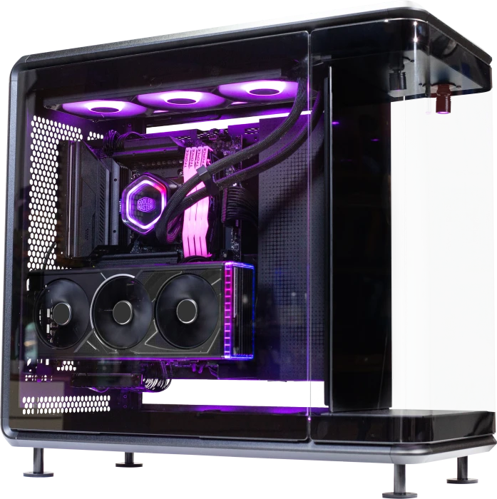 Cooler Master MasterFrame 360 Panorama, schwarz, Glasfenster
