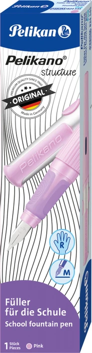 Pelikan Pelikano structure pink, rechte Hand, mittel, Faltschachtel