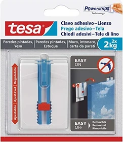 tesa Powerstrips Klebenagel Tapete/Putz weiß, 45mm/64mm, 1 Stück