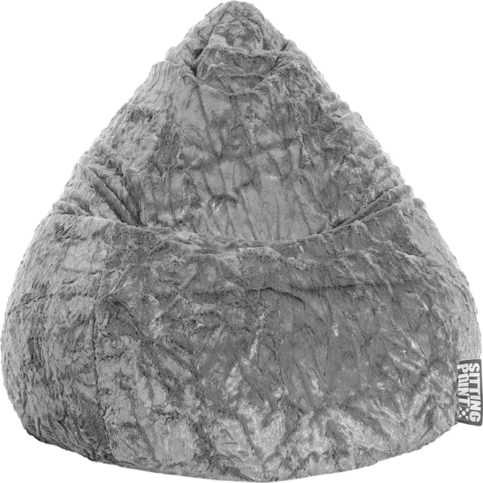Sitting Point Beanbag Fluffy L Sitzsack mittelgrau