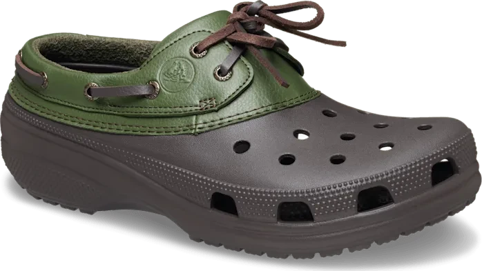 Crocs Classic Boat Shoe espresso/army green