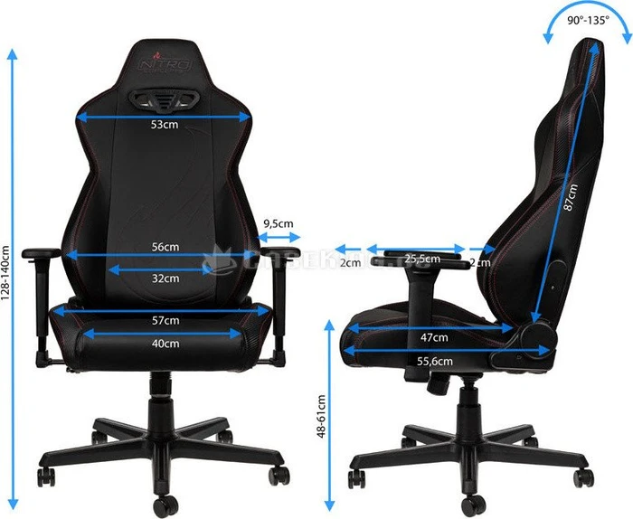 Nitro Concepts S300 EX Stealth Carbon Black Bürostuhl, schwarz