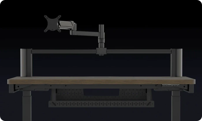 Corsair Platform:4 Elevate elektrisch höhenverstellbarer Sitz-Steh-Schreibtisch 120x76cm Walnuss/schwarz