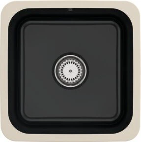 Villeroy & Boch Cisterna 50 Unterbau Becken mittig pure black
