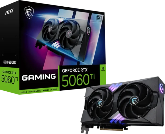 MSI GeForce RTX 5060 Ti 16G Gaming OC, G506T-16GC, 16GB GDDR7, HDMI, 3x DP