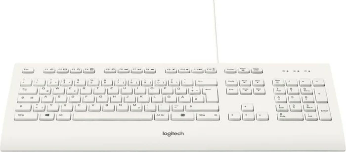 Logitech Corded Keyboard K280e, weiß, USB, DE