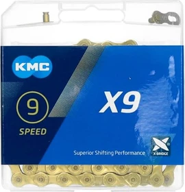 KMC X9 9-fach 114 Glieder Kette gold