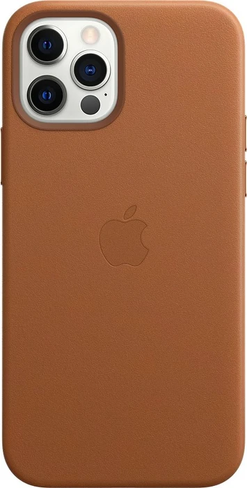 Apple Leder Case mit MagSafe für iPhone 12/12 Pro sattelbraun