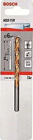 Bosch Professional HSS-TiN Spiralbohrer, 6x57x93mm, 1 Stück