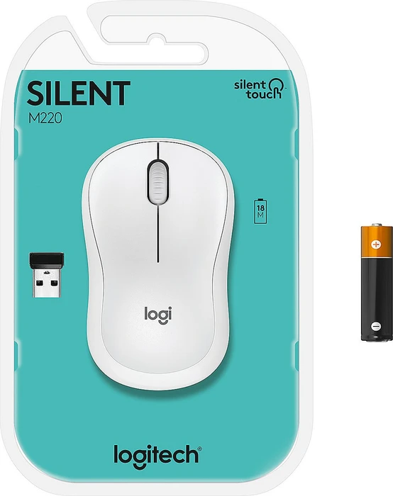 Logitech M220 Silent weiß, USB
