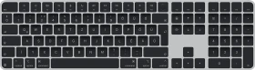 Apple Magic Keyboard mit Touch ID und Ziffernblock für Mac mit Apple Chip (USB-C), schwarz/silber, USB/Bluetooth, HU