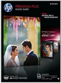 HP Premium Plus Fotopapier weiß, A4, 300g/m², 50 Blatt