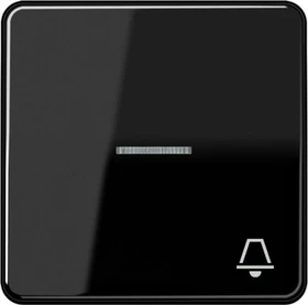 Jung Serie CD Wippe Duroplast mit Symbol "Klingel" und Lichtleiter, schwarz