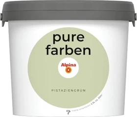 Alpina Farben Pure Farben Wandfarbe pistaziengrün innen grün, 2.5l