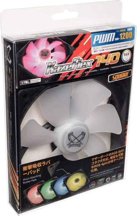 Scythe Kaze Flex 140 Square RGB 1800rpm, 140mm