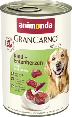 animonda GranCarno Dose Fleisch pur Adult Rind und Entenherzen, 2.40kg (6x 400g)