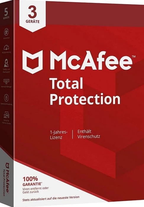 McAfee Total Protection, 3 User, 1 Jahr, PKC (multilingual) (Multi-Device)