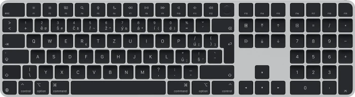 Apple Magic Keyboard mit Touch ID und Ziffernblock für Mac mit Apple Chip (USB-C), schwarz/silber, USB/Bluetooth, CZ