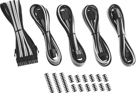 CableMod Classic ModFlex Cable Extension Kit, 8+8 Series, schwarz/weiß (CM-CAB-CKIT-88KKW-R)
