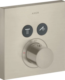 Hansgrohe Axor ShowerSelect eckig Thermostat mit 2 Ventilen brushed nickel