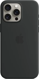 Apple Silikon Case mit MagSafe für iPhone 15 Pro Max schwarz