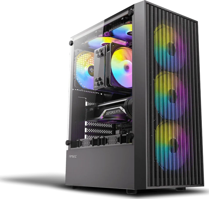 Antec AX27 RGB Elite, schwarz, Glasfenster