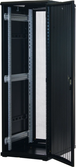 Rockstable 19" Serverschrank 37HE, Gitternetztür, IP2X, schwarz, 800mm tief