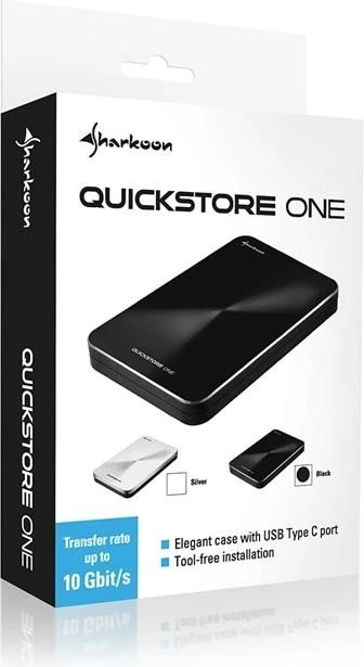 Sharkoon Quickstore portable silber, USB-C 3.1