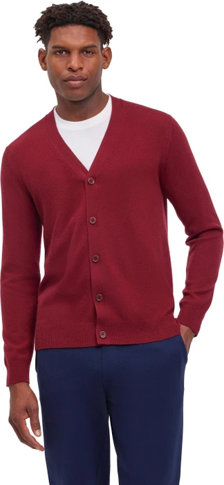 Falke Luxury Cardigan V-Ausschnitt Strickjacke merlot (Herren)