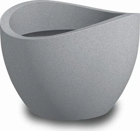 Scheurich Wave Globe 250 oval 39.5x34.4cm stony grey