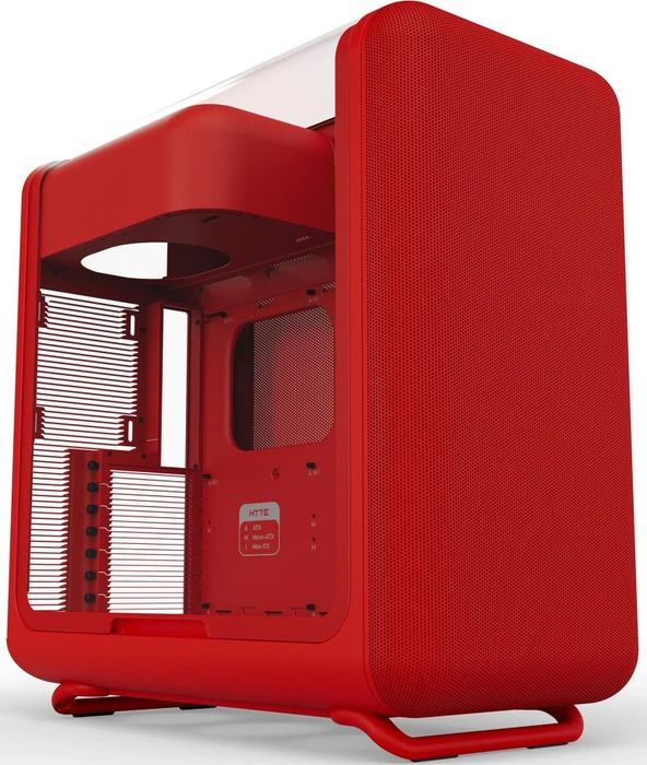 Hyte X50 Wild Cherry, rot, Glasfenster